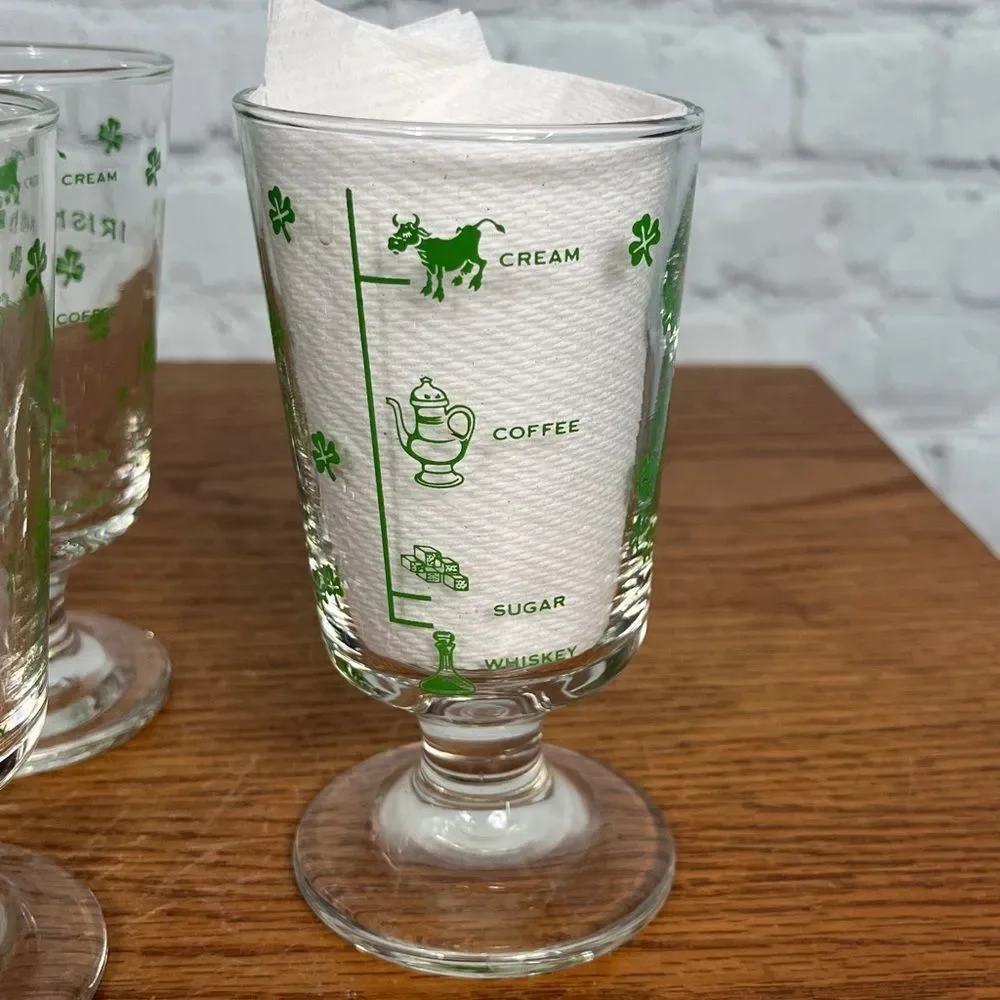 Irish Coffee Vintage Glasses by Libbey Set of 7